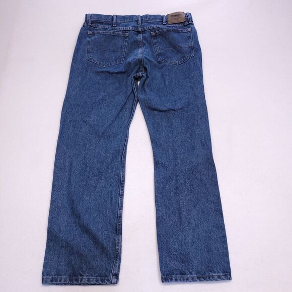 Wrangler Authentics Button Zip Denim Medium Wash Jeans Mens Size 36x30 Blue - Picture 8 of 10